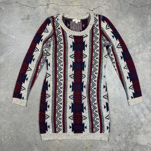 Pink Rose Multicolor Patterned Sweater